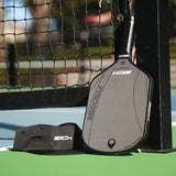 Zick Pyrogen BLack Pickleball Paddle and Black Crew Cap #color_black