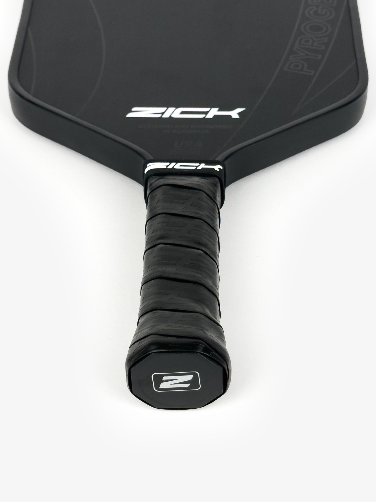 Zick Pyrogen Carbon Fiber Pickleball Paddle grip #color_black, red, lilac